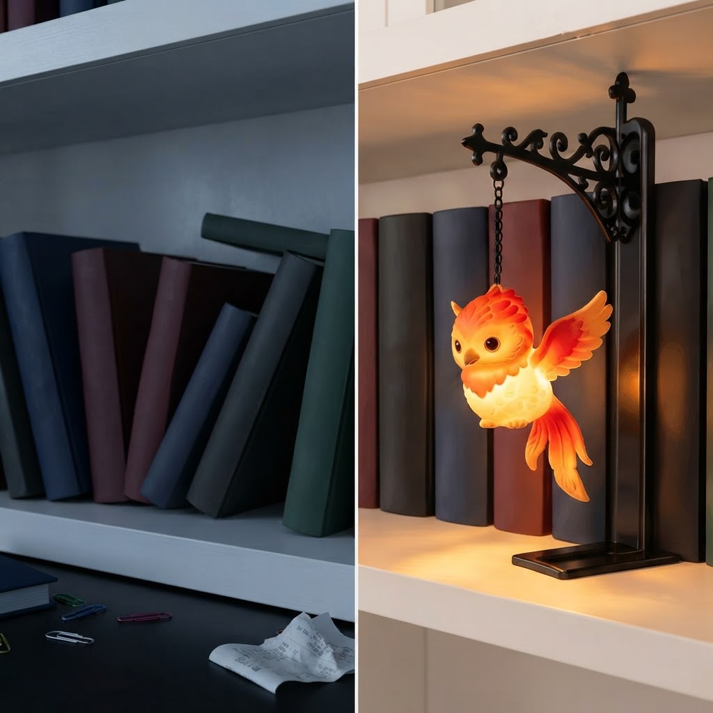 Serre-livres Hibou Lumineux